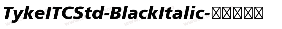TykeITCStd-BlackItalic字体转换