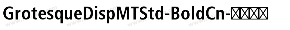 GrotesqueDispMTStd-BoldCn字体转换