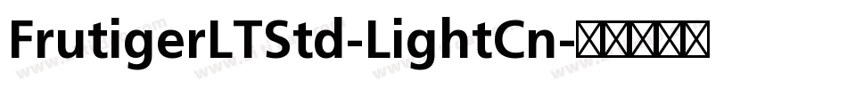FrutigerLTStd-LightCn字体转换