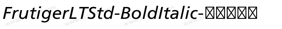 FrutigerLTStd-BoldItalic字体转换