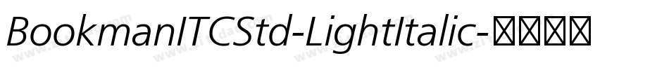 BookmanITCStd-LightItalic字体转换