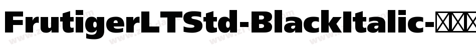 FrutigerLTStd-BlackItalic字体转换