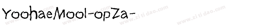 YooHaeMool-opZa字体转换