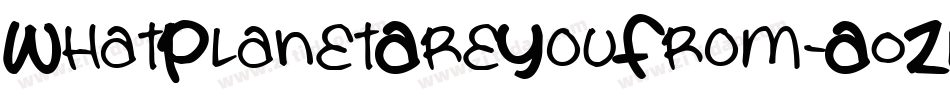 WhatPlanetAreYouFrom-A0Zm字体转换