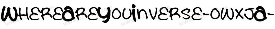 WhereAreYouInverse-owxjA字体转换