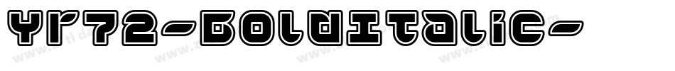 Yr72-BoldItalic字体转换