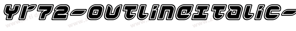 Yr72-OutlineItalic字体转换