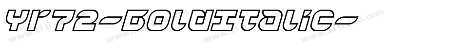 Yr72-BoldItalic字体转换