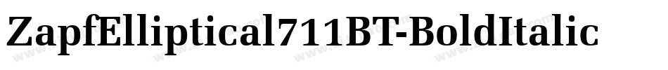 ZapfElliptical711BT-BoldItalic字体转换