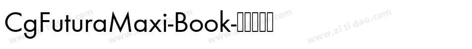 CgFuturaMaxi-Book字体转换