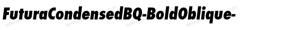 FuturaCondensedBQ-BoldOblique字体转换