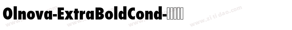Olnova-ExtraBoldCond字体转换