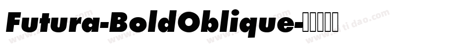 Futura-BoldOblique字体转换