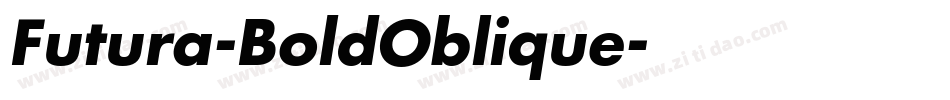 Futura-BoldOblique字体转换