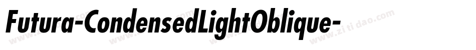 Futura-CondensedLightOblique字体转换