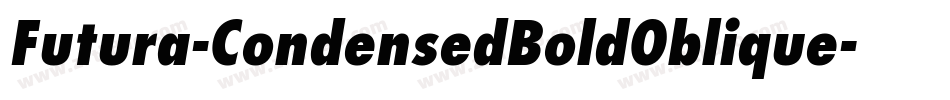 Futura-CondensedBoldOblique字体转换