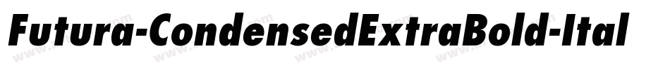 Futura-CondensedExtraBold-Italic字体转换