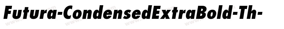 Futura-CondensedExtraBold-Th字体转换