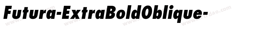 Futura-ExtraBoldOblique字体转换