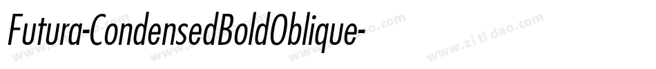 Futura-CondensedBoldOblique字体转换