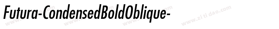 Futura-CondensedBoldOblique字体转换