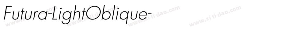 Futura-LightOblique字体转换