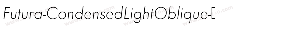 Futura-CondensedLightOblique字体转换
