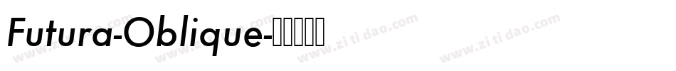 Futura-Oblique字体转换