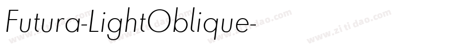 Futura-LightOblique字体转换