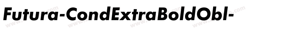 Futura-CondExtraBoldObl字体转换