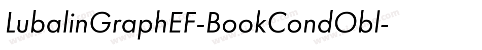 LubalinGraphEF-BookCondObl字体转换