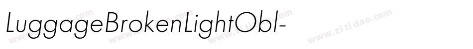 LuggageBrokenLightObl字体转换