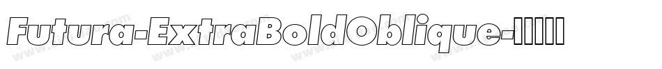 Futura-ExtraBoldOblique字体转换