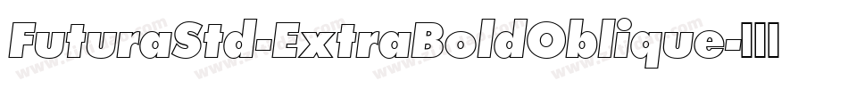 FuturaStd-ExtraBoldOblique字体转换
