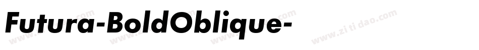 Futura-BoldOblique字体转换