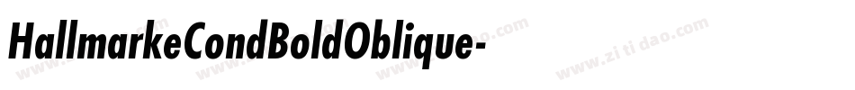 HallmarkeCondBoldOblique字体转换