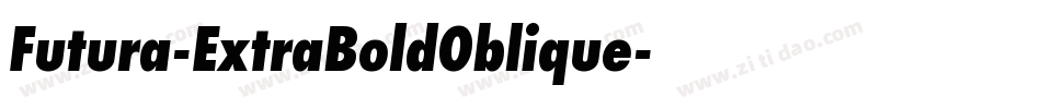 Futura-ExtraBoldOblique字体转换