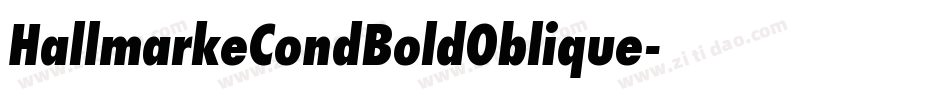 HallmarkeCondBoldOblique字体转换