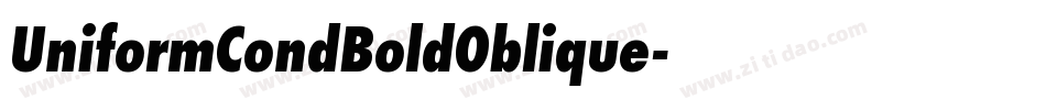 UniformCondBoldOblique字体转换