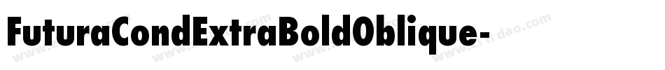 FuturaCondExtraBoldOblique字体转换