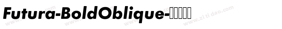 Futura-BoldOblique字体转换