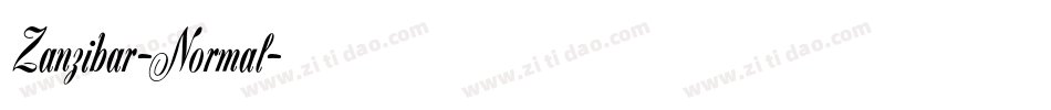 Zanzibar-Normal字体转换
