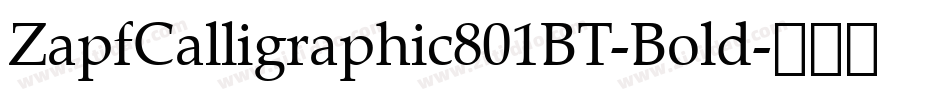ZapfCalligraphic801BT-Bold字体转换