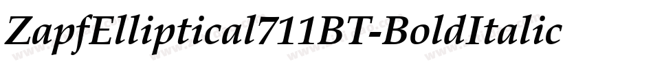 ZapfElliptical711BT-BoldItalic字体转换