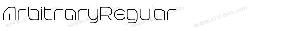 ArbitraryRegular字体转换