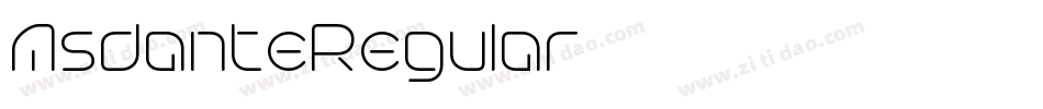 AsdanteRegular字体转换