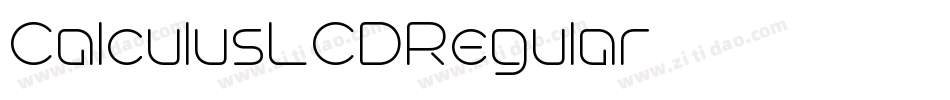 CalculusLCDRegular字体转换