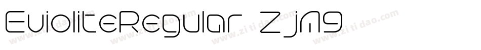 EvioliteRegular-ZjA8字体转换