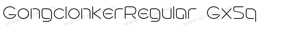 GongclonkerRegular-Gx4q字体转换