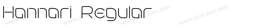 Hannari-Regular字体转换